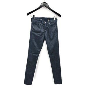 New AG Jeans Farrah Skinny Ankle Womens 24 High Rise Leatherette